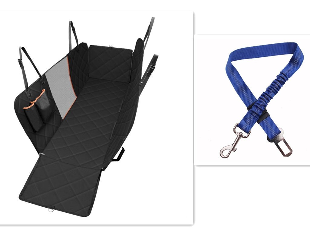 Dog Car Seat Cover View Mesh Pet Carrier Hammock Safety Protector Car Rear Back Seat Mat With Zipper And Pocket For Travel - Oopsdadforgot.com
