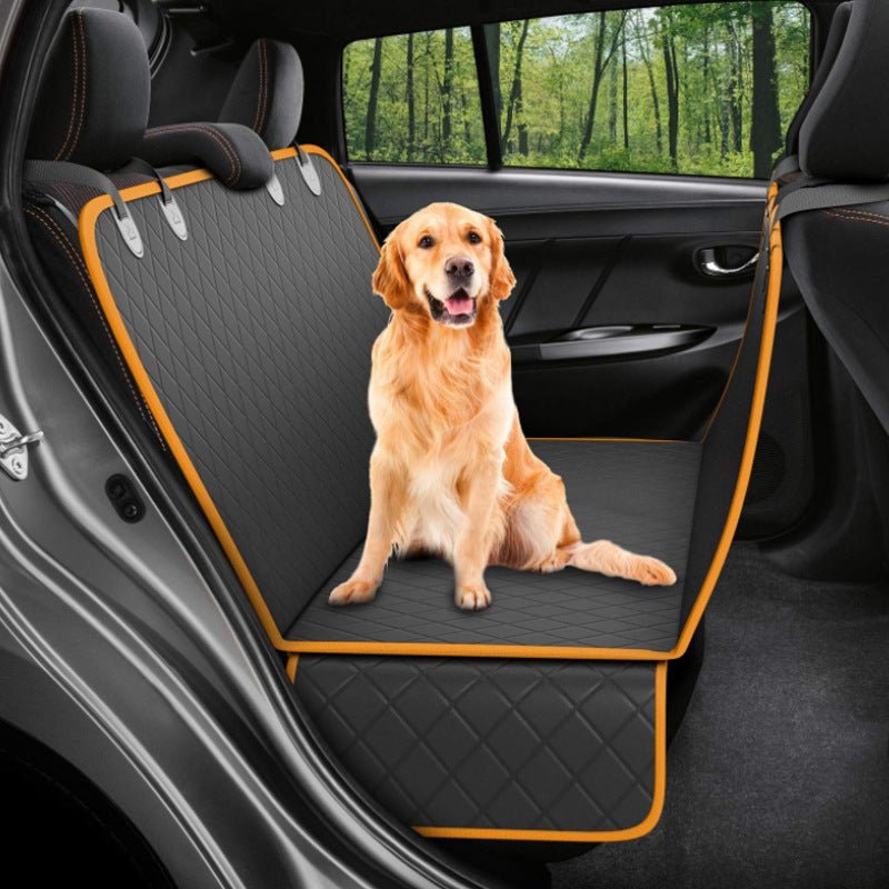 Dog Car Seat Cover View Mesh Pet Carrier Hammock Safety Protector Car Rear Back Seat Mat With Zipper And Pocket For Travel - Oopsdadforgot.com