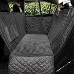 Dog Car Seat Cover View Mesh Pet Carrier Hammock Safety Protector Car Rear Back Seat Mat With Zipper And Pocket For Travel - Oopsdadforgot.com