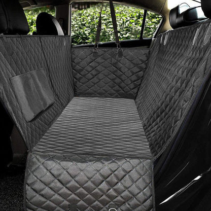 Dog Car Seat Cover View Mesh Pet Carrier Hammock Safety Protector Car Rear Back Seat Mat With Zipper And Pocket For Travel - Oopsdadforgot.com