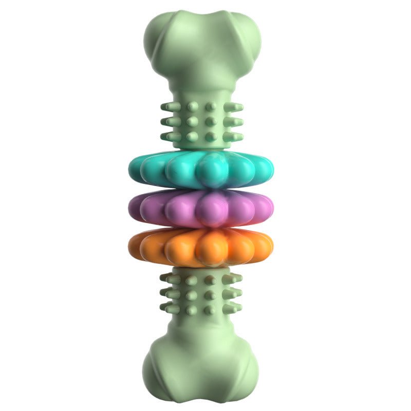 Dog Chew Toy Dog Bone Type Dogs Teeth Cleaning Toys Indestructible TPR Bone Chewing Bite Resistant Teething Toys Pet Products - Oopsdadforgot.com