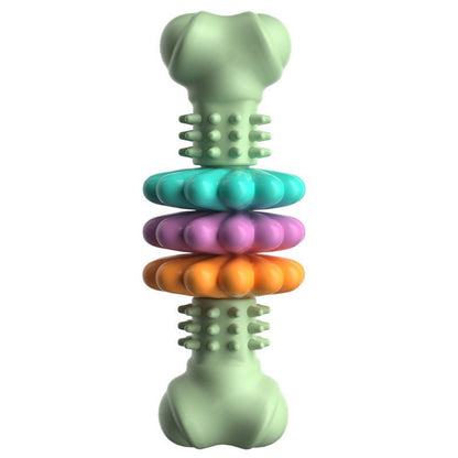 Dog Chew Toy Dog Bone Type Dogs Teeth Cleaning Toys Indestructible TPR Bone Chewing Bite Resistant Teething Toys Pet Products - Oopsdadforgot.com