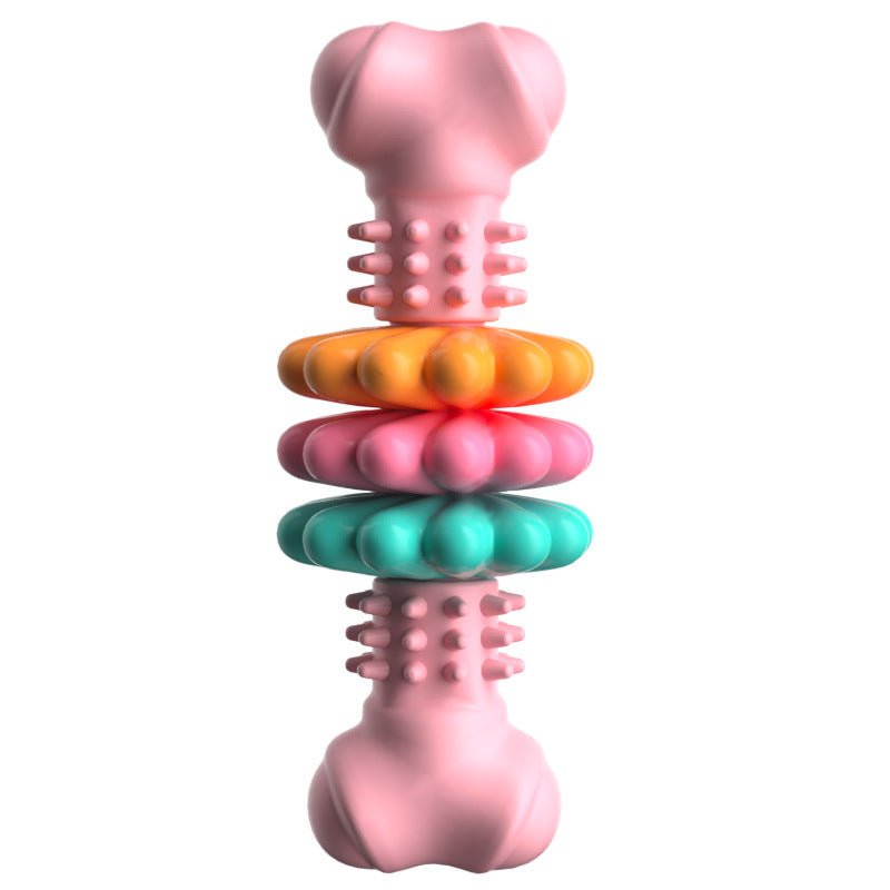 Dog Chew Toy Dog Bone Type Dogs Teeth Cleaning Toys Indestructible TPR Bone Chewing Bite Resistant Teething Toys Pet Products - Oopsdadforgot.com