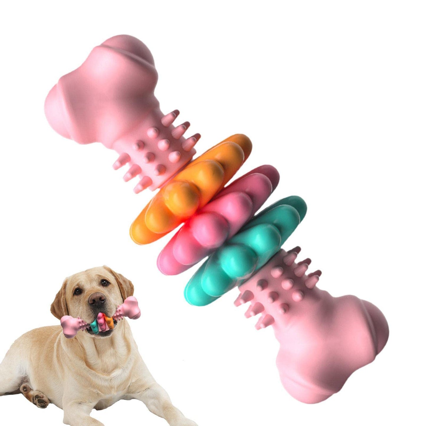 Dog Chew Toy Dog Bone Type Dogs Teeth Cleaning Toys Indestructible TPR Bone Chewing Bite Resistant Teething Toys Pet Products - Oopsdadforgot.com