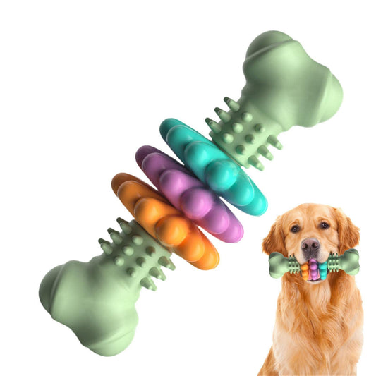 Dog Chew Toy Dog Bone Type Dogs Teeth Cleaning Toys Indestructible TPR Bone Chewing Bite Resistant Teething Toys Pet Products - Oopsdadforgot.com