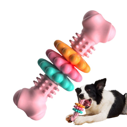 Dog Chew Toy Dog Bone Type Dogs Teeth Cleaning Toys Indestructible TPR Bone Chewing Bite Resistant Teething Toys Pet Products - Oopsdadforgot.com