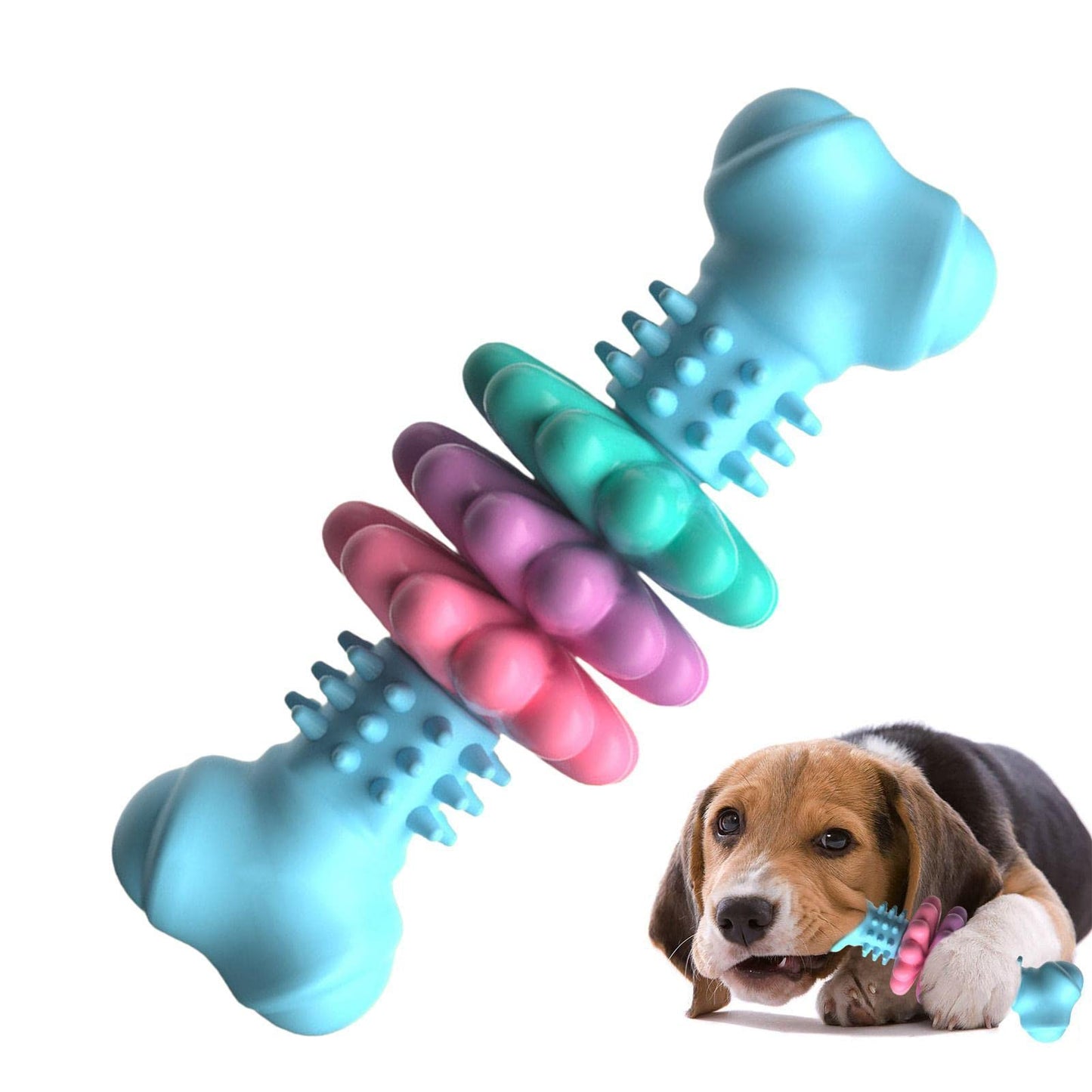 Dog Chew Toy Dog Bone Type Dogs Teeth Cleaning Toys Indestructible TPR Bone Chewing Bite Resistant Teething Toys Pet Products - Oopsdadforgot.com