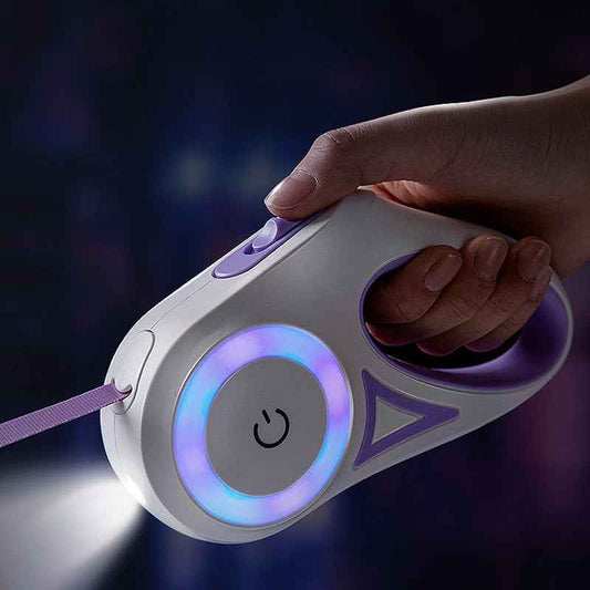 Dog Leash Retractable Leash And Dog Collar Spotlight Automatic Pet Dog Cat Traction Rope For Small Medium Dogs Pet Product - Oopsdadforgot.com