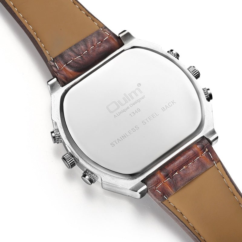 Dual time zone quartz watch for men - Oopsdadforgot.com