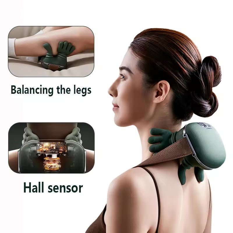 Electric Neck And Shoulder Muscle Massager Wireless Shoulder And Back Kneading Massage Shawl Neck Masajeador Relax Pain Relief - Oopsdadforgot.com