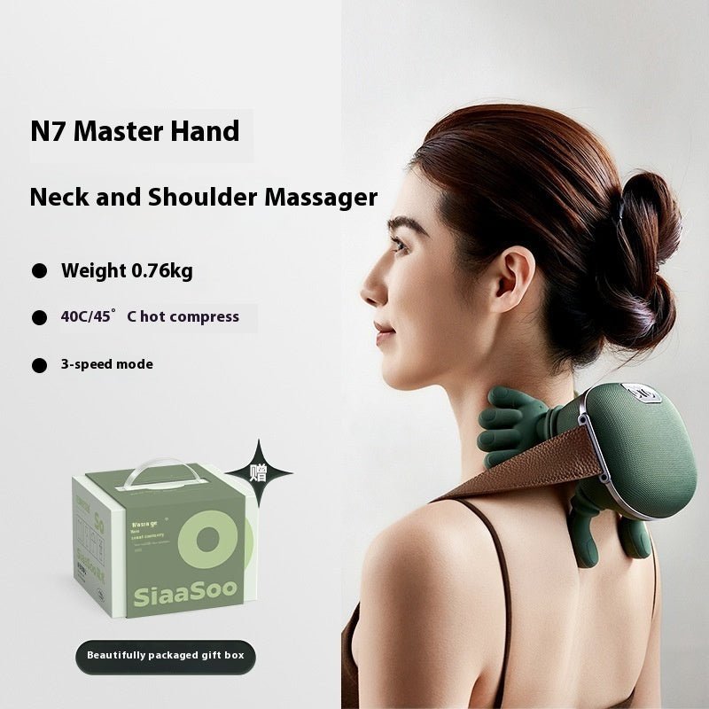 Electric Neck And Shoulder Muscle Massager Wireless Shoulder And Back Kneading Massage Shawl Neck Masajeador Relax Pain Relief - Oopsdadforgot.com