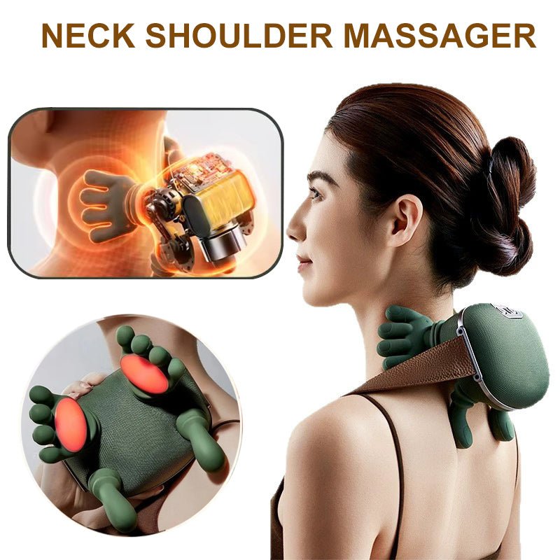 Electric Neck And Shoulder Muscle Massager Wireless Shoulder And Back Kneading Massage Shawl Neck Masajeador Relax Pain Relief - Oopsdadforgot.com