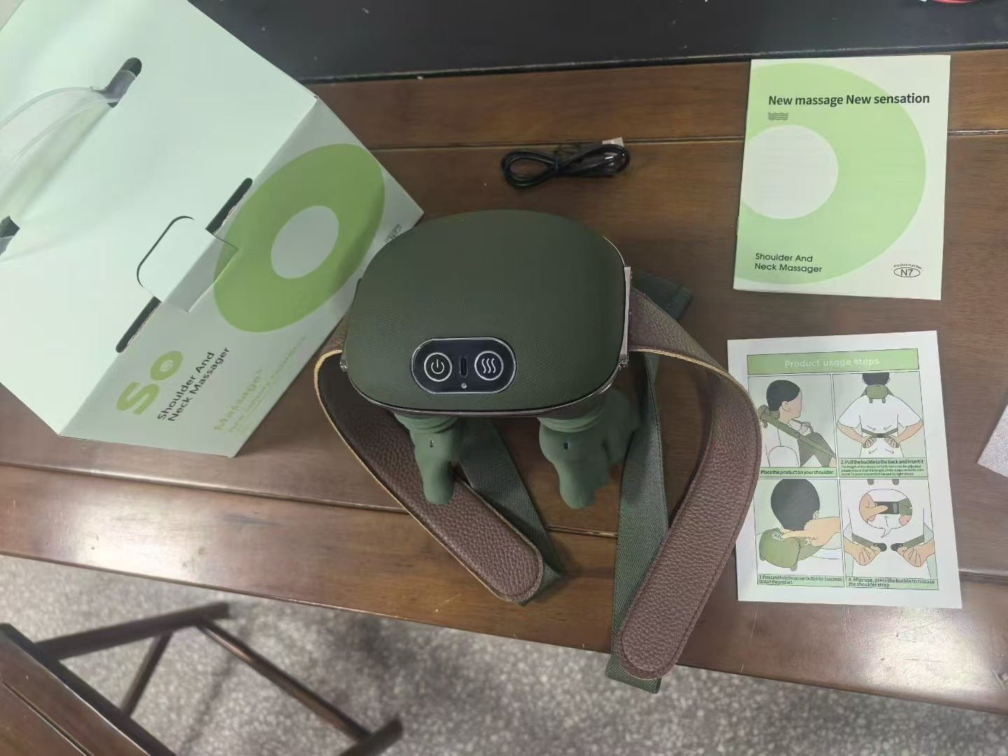 Electric Neck And Shoulder Muscle Massager Wireless Shoulder And Back Kneading Massage Shawl Neck Masajeador Relax Pain Relief - Oopsdadforgot.com
