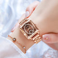 Elegance on Your Wrist – Effortlessly Stunning - Light Luxury Temperament Women's Square Quartz Watch - Oopsdadforgot.com