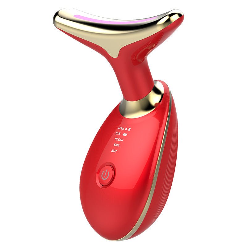 EMS Thermal Neck Lifting And Tighten Massager Electric Microcurrent Wrinkle Remover - Oopsdadforgot.com
