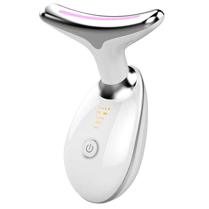 EMS Thermal Neck Lifting And Tighten Massager Electric Microcurrent Wrinkle Remover - Oopsdadforgot.com