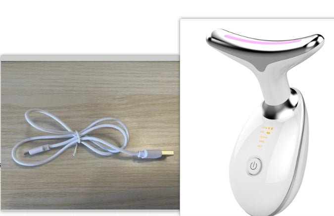 EMS Thermal Neck Lifting And Tighten Massager Electric Microcurrent Wrinkle Remover - Oopsdadforgot.com