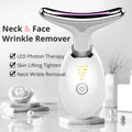 EMS Thermal Neck Lifting And Tighten Massager Electric Microcurrent Wrinkle Remover - Oopsdadforgot.com