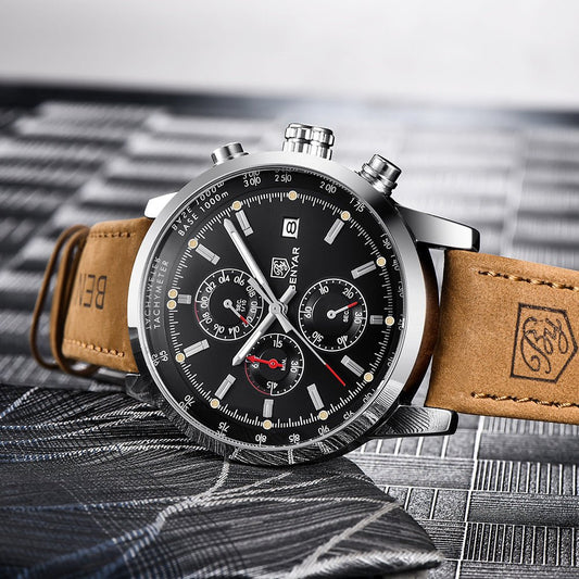 Fashion Casual Watch Mens Watches Men Luxury Brand Quartz Watch Business Leather Men's Watches Clock - Oopsdadforgot.com