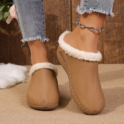 Fashion Plush Slippers Outdoor Wedges Sandals Women's Garden Shoes - Oopsdadforgot.com