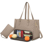 Fashionable Lunch Tote Bag Women's Thermal Insulation Lunch Box Leak - proof Crossbody Computer Storage Bag Quilted Large Capacity Handbag With Purse - Oopsdadforgot.com