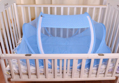 Foldable Baby Bed Net With Pillow Net 2pieces Set - Oopsdadforgot.com