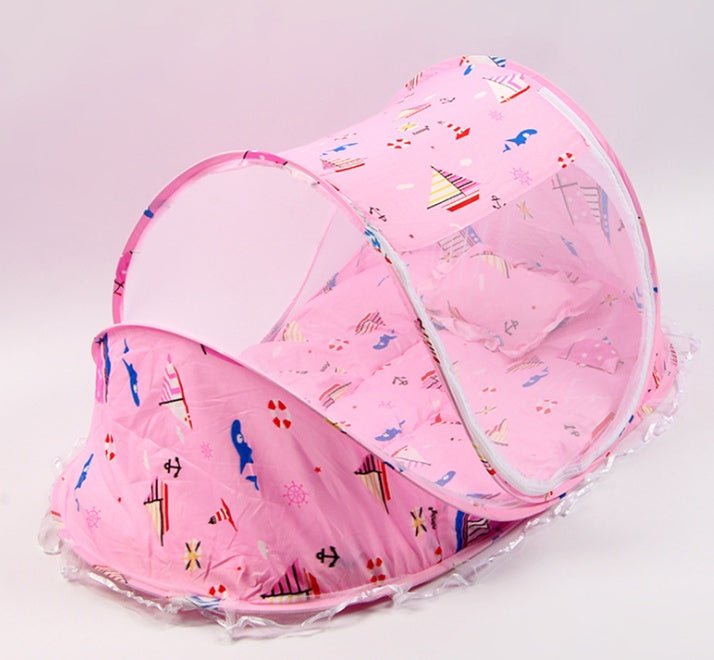 Foldable Baby Bed Net With Pillow Net 2pieces Set - Oopsdadforgot.com