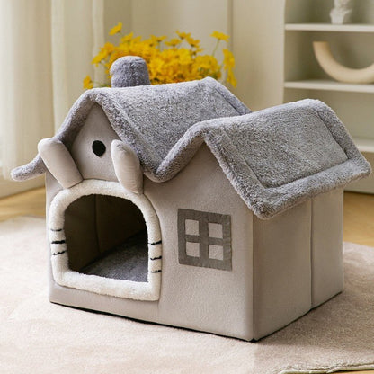 Foldable Dog House Pet Cat Bed Winter Dog Villa Sleep Kennel Removable Nest Warm Enclosed Cave Sofa Pets Supplies - Oopsdadforgot.com