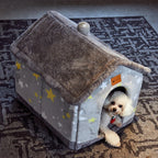 Foldable Dog House Pet Cat Bed Winter Dog Villa Sleep Kennel Removable Nest Warm Enclosed Cave Sofa Pets Supplies - Oopsdadforgot.com
