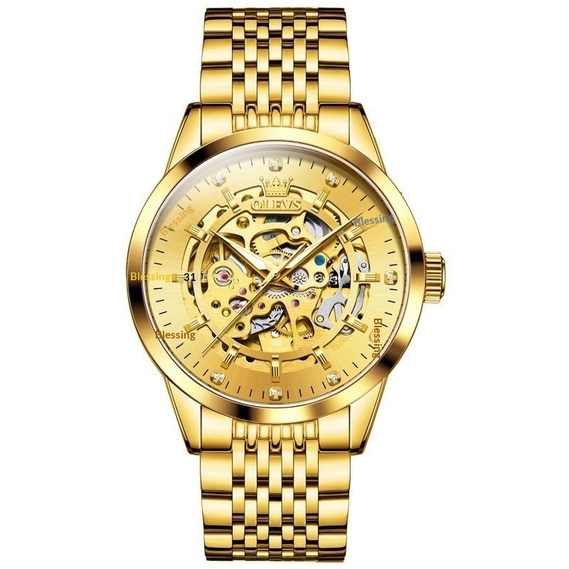 Fully Automatic Mechanical Skeleton Mens Watch - Oopsdadforgot.com