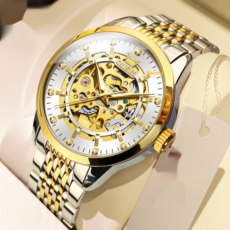 Fully Automatic Mechanical Skeleton Mens Watch - Oopsdadforgot.com
