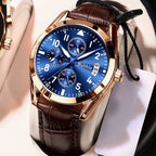 Fully Automatic Quartz Luminous Waterproof Digital Six - Hand Mens Watch - Oopsdadforgot.com