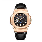 High - Quality Mechanical Watch Sun Moon And Stars Design Waterproof Leather Strap - Oopsdadforgot.com