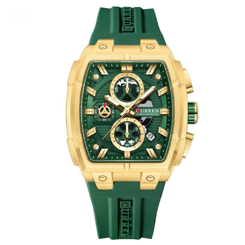 Kairun Waterproof Calendar Six - Hand Adhesive - Tape Mens Quartz Watch - Oopsdadforgot.com