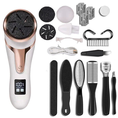 LCD Digital Display Electric Vacuum Cleaner Foot Scrubber Exfoliating Pedicure Beauty Supplies Gadgets - Oopsdadforgot.com