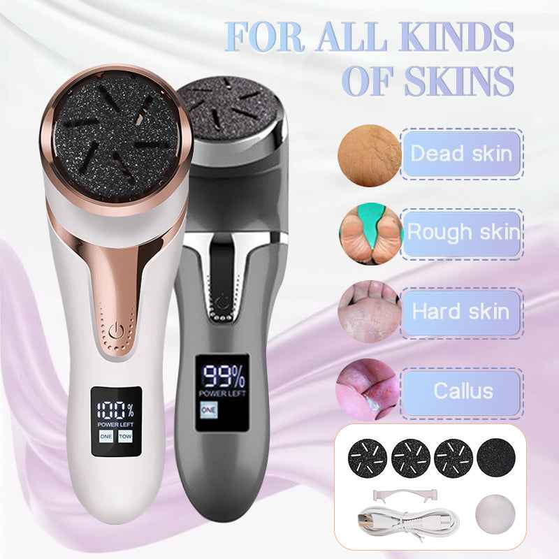 LCD Digital Display Electric Vacuum Cleaner Foot Scrubber Exfoliating Pedicure Beauty Supplies Gadgets - Oopsdadforgot.com