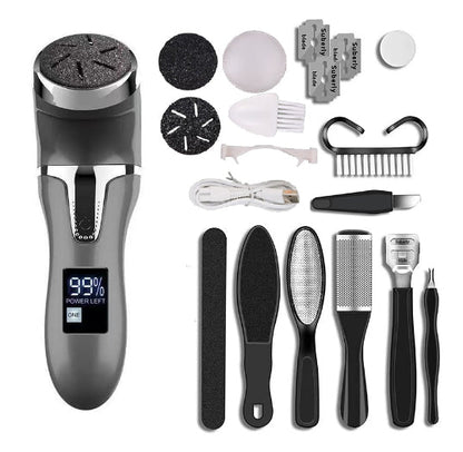 LCD Digital Display Electric Vacuum Cleaner Foot Scrubber Exfoliating Pedicure Beauty Supplies Gadgets - Oopsdadforgot.com