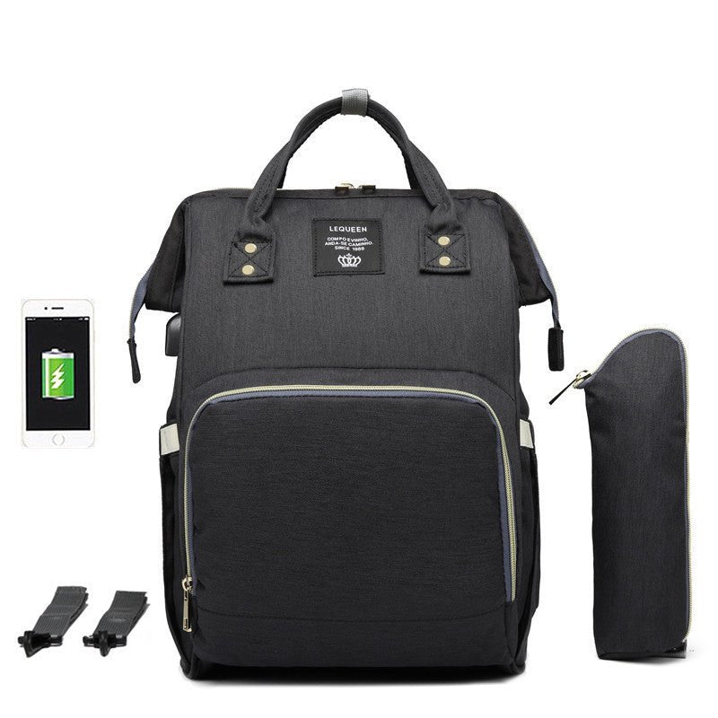 LEQUEEN Multifunctional Large Capacity Mummy Bag - Oopsdadforgot.com