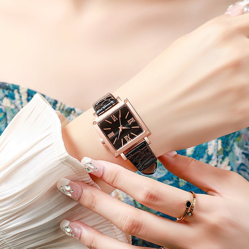 Luxury Look Without the Luxury Price - Ladies Stylish Square Watch - Oopsdadforgot.com