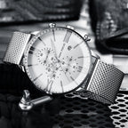 Luxury Men’s Quartz Watch – Precision Timepiece with Stylish Stainless Steel Design - Oopsdadforgot.com