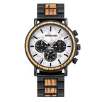 Luxury Wood Stainless Steel Men Watch Stylish Wooden - Oopsdadforgot.com