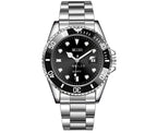 Magnifying Glass Calendar Mens Watch With A Steel Strap - Oopsdadforgot.com