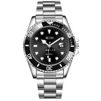 Magnifying Glass Calendar Mens Watch With A Steel Strap - Oopsdadforgot.com