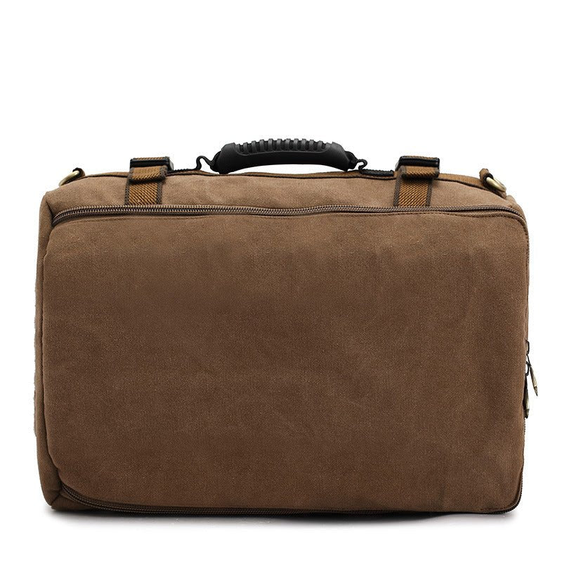 Men Canvas Backpack Huge Travel School Shoulder Computer Backpack Functional Versatile Bags Multifunctional Laptop Bag - Oopsdadforgot.com