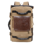Men Canvas Backpack Huge Travel School Shoulder Computer Backpack Functional Versatile Bags Multifunctional Laptop Bag - Oopsdadforgot.com