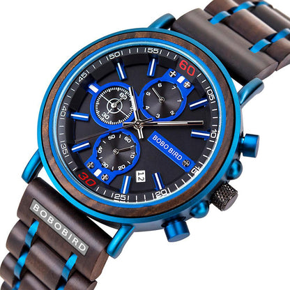 Men s Wooden Chronograph Watch - Oopsdadforgot.com