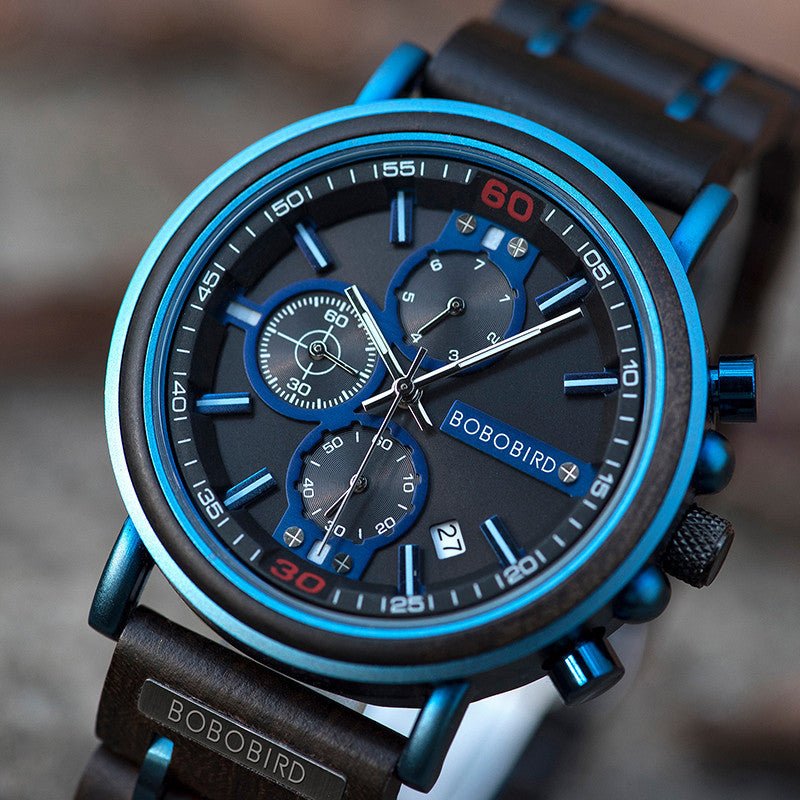 Men s Wooden Chronograph Watch - Oopsdadforgot.com