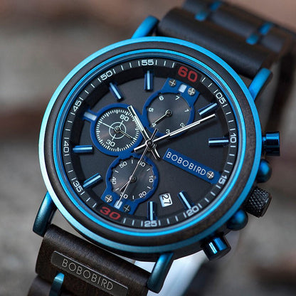 Men s Wooden Chronograph Watch - Oopsdadforgot.com