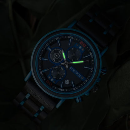 Men s Wooden Chronograph Watch - Oopsdadforgot.com