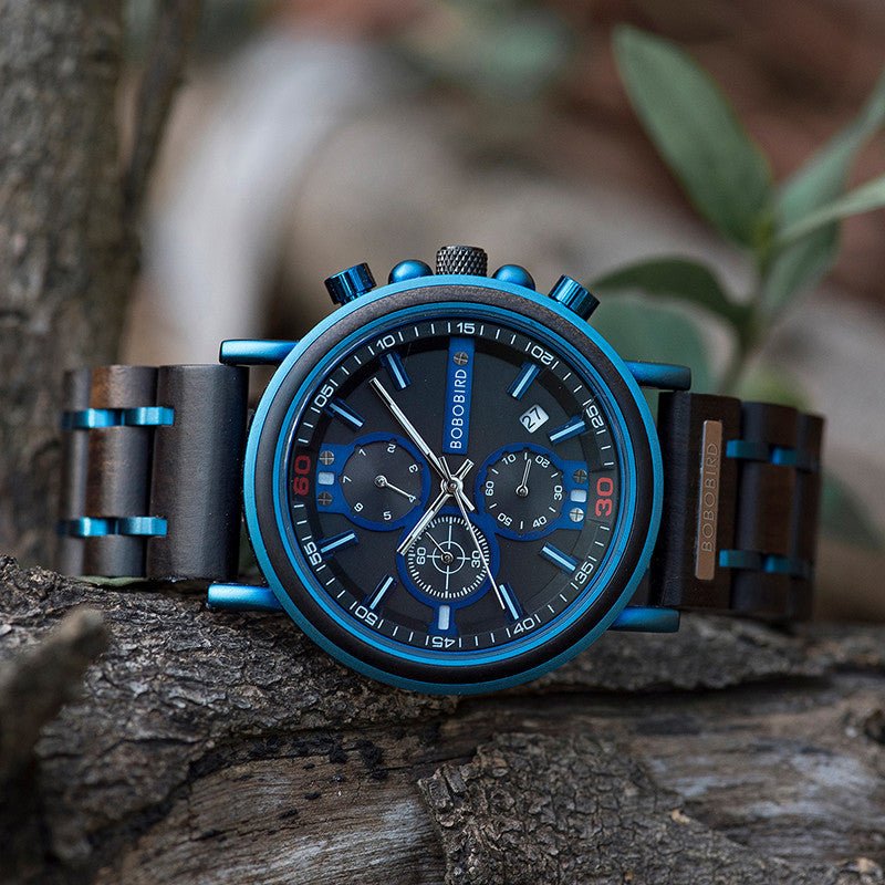 Men s Wooden Chronograph Watch - Oopsdadforgot.com